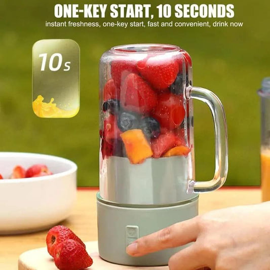 Crusher Juicer 2-in-1 Mini Portable Blender | USB Rechargeable | 6-Blade High-Speed Juicer