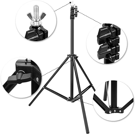 10-Inch Ring Light Kit + 7 Ft Ring Light Stand | LED Photography