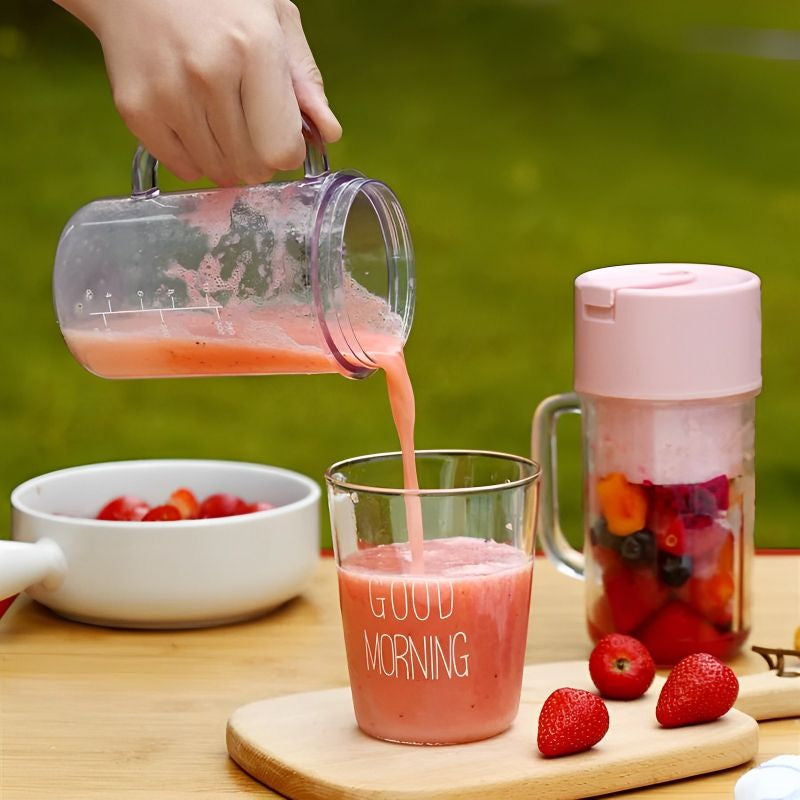 Crusher Juicer 2-in-1 Mini Portable Blender | USB Rechargeable | 6-Blade High-Speed Juicer