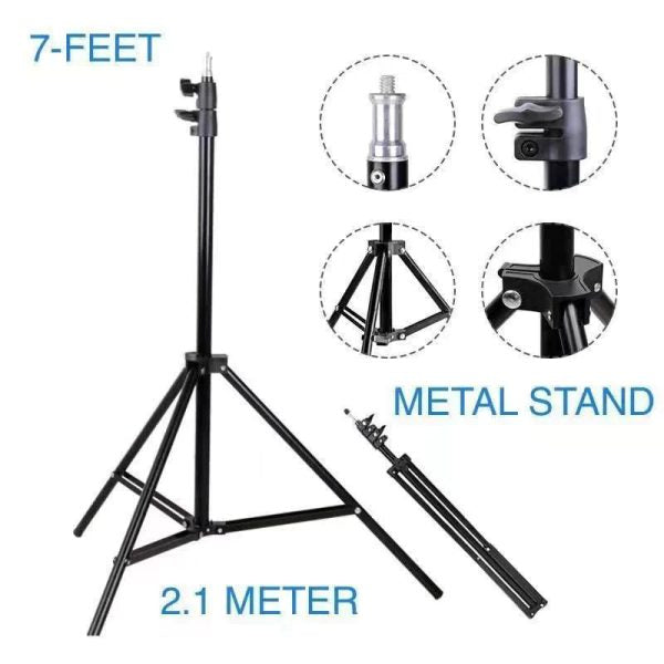 10-Inch Ring Light Kit + 7 Ft Ring Light Stand | LED Photography