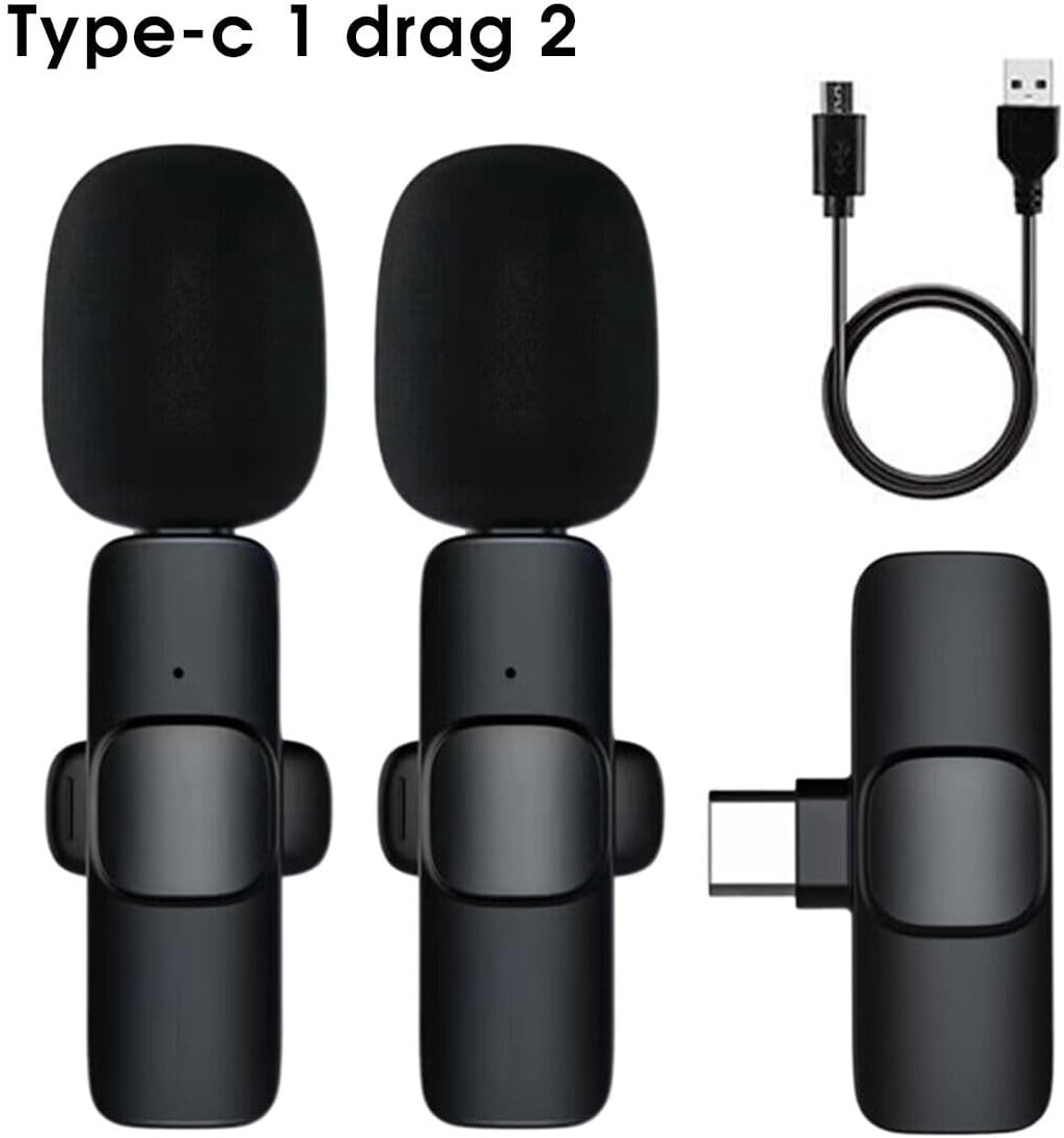 K9 Dual Wireless Microphone Plug & Play USB Type-C Noise Reduction
