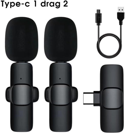 K9 Dual Wireless Microphone Plug & Play USB Type-C Noise Reduction