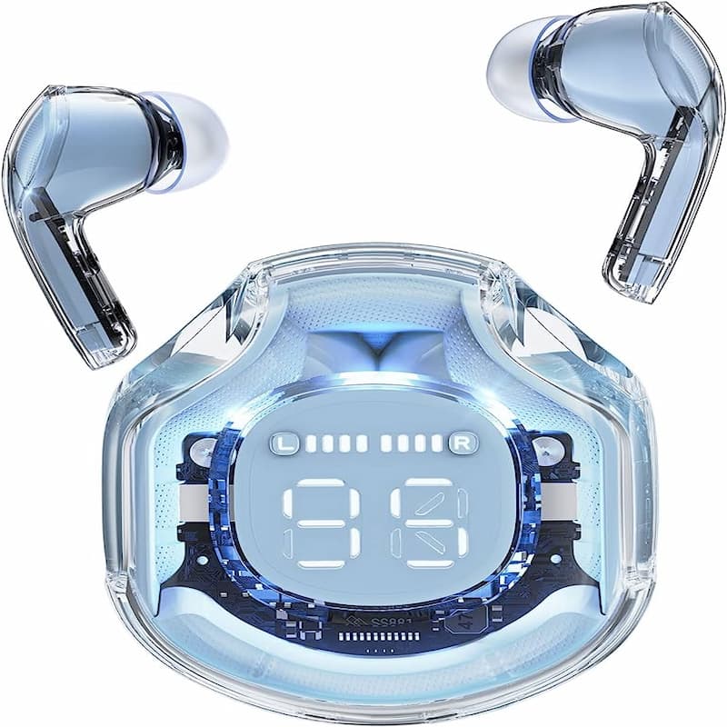Air 39 Transparent Bluetooth Earbuds – Super Bass, ENC Noise Reduction