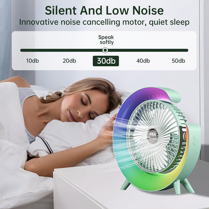Colorful USB Rechargeable Desktop Cooling Fan