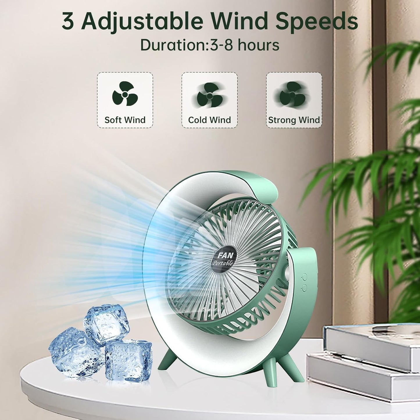Colorful USB Rechargeable Desktop Cooling Fan