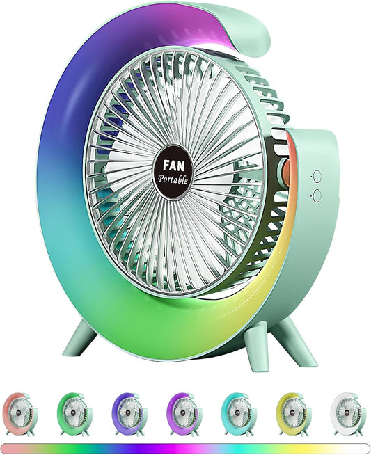 Colorful USB Rechargeable Desktop Cooling Fan