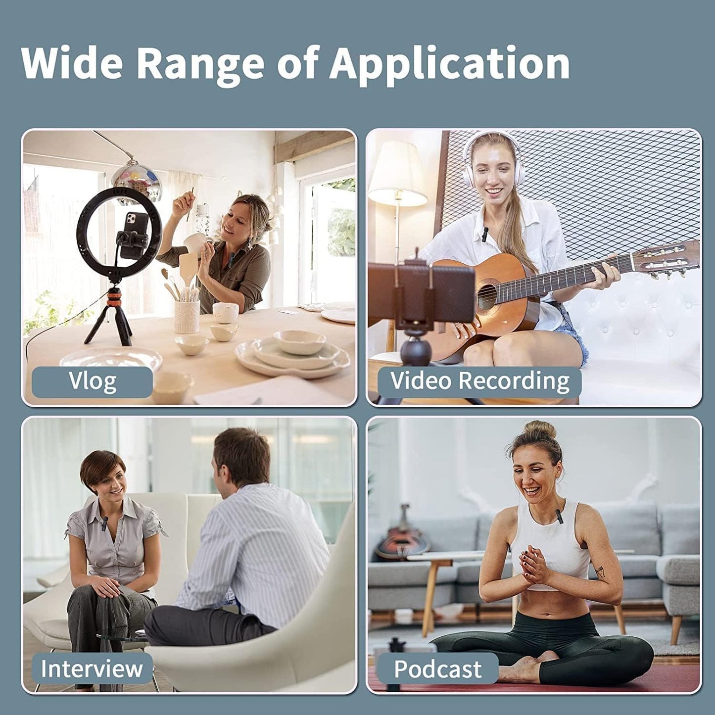 K9 Dual Wireless Microphone Plug & Play USB Type-C Noise Reduction