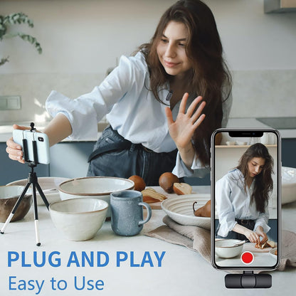 K9 Dual Wireless Microphone Plug & Play USB Type-C Noise Reduction