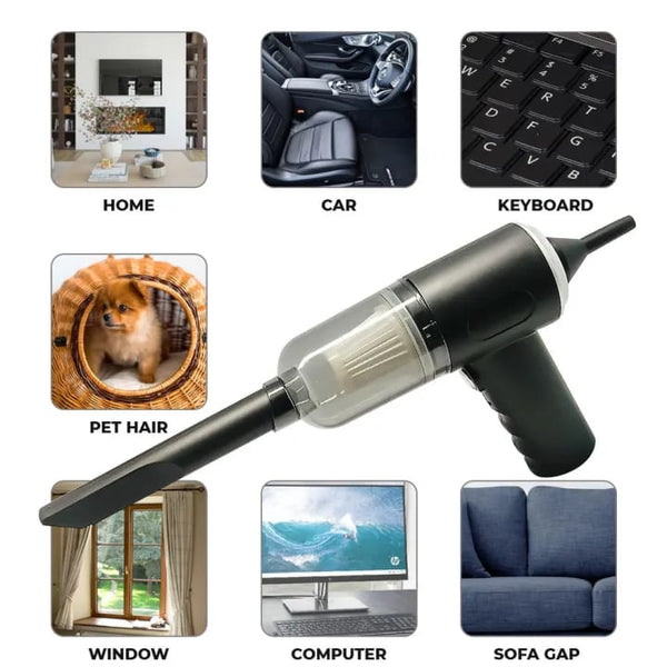 3-in-1 Portable Vacuum Cleaner, Duster & Air Blower