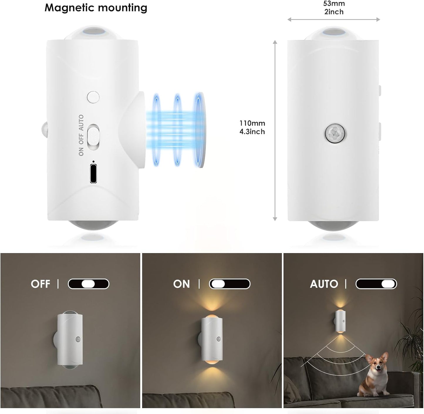 RGB LED Light with Motion Sensor
