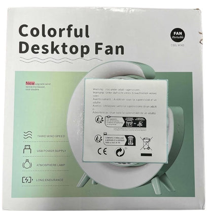 Colorful USB Rechargeable Desktop Cooling Fan