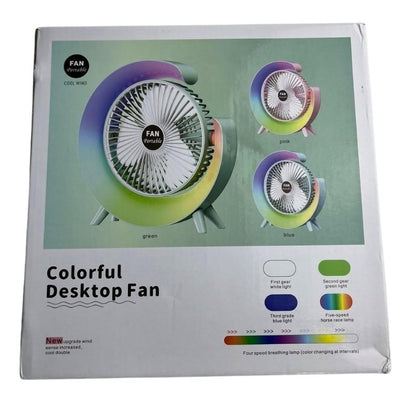 Colorful USB Rechargeable Desktop Cooling Fan