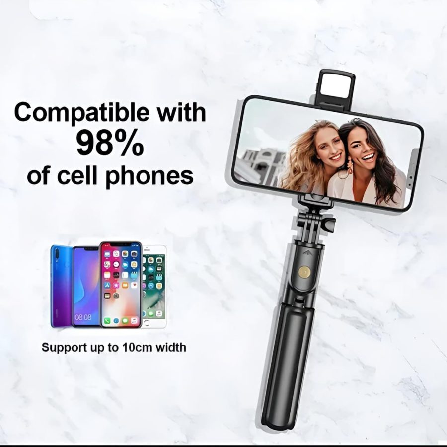 R1s Bluetooth Selfie Stick Tripod with Remote 360° Foldable