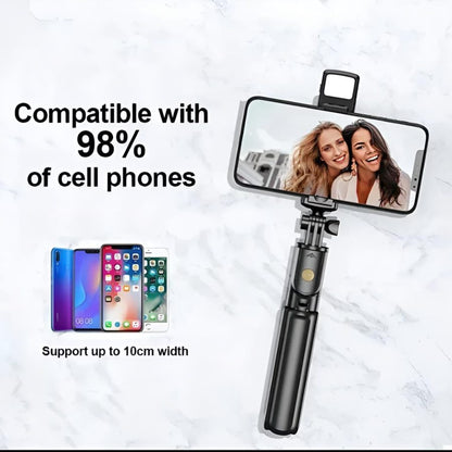 R1s Bluetooth Selfie Stick Tripod with Remote 360° Foldable