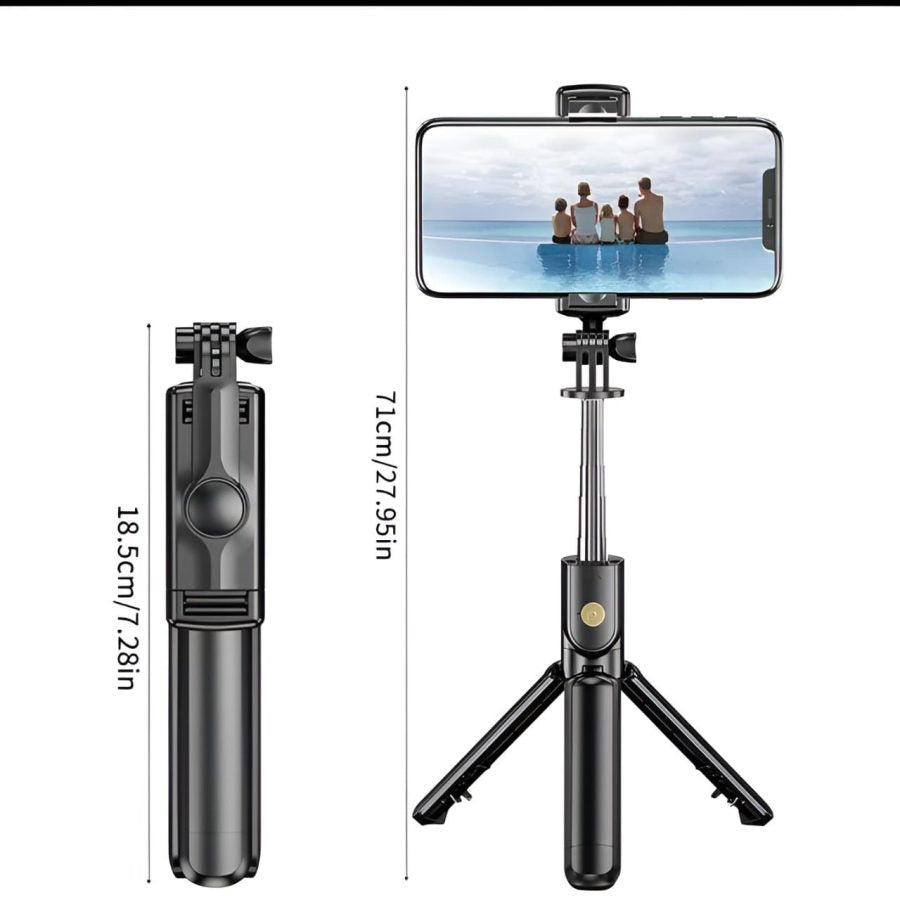 R1s Bluetooth Selfie Stick Tripod with Remote 360° Foldable