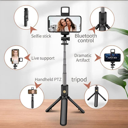 R1s Bluetooth Selfie Stick Tripod with Remote 360° Foldable