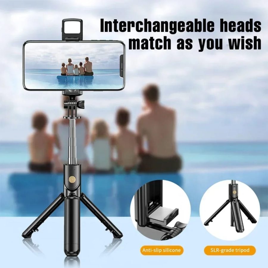 R1s Bluetooth Selfie Stick Tripod with Remote 360° Foldable