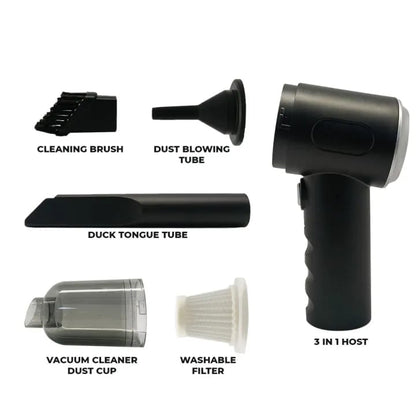 3-in-1 Portable Vacuum Cleaner, Duster & Air Blower