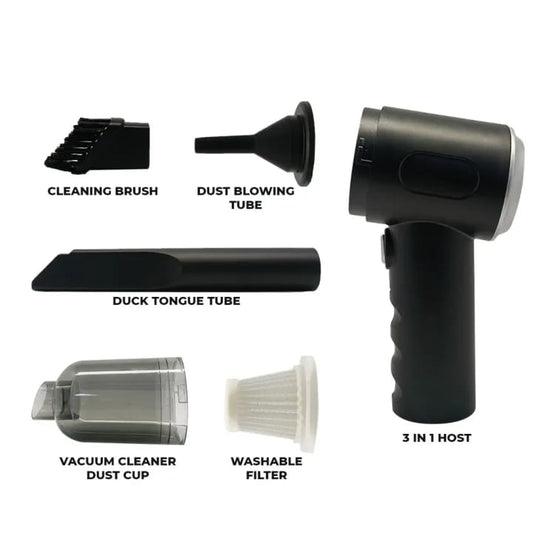 3-in-1 Portable Vacuum Cleaner, Duster & Air Blower
