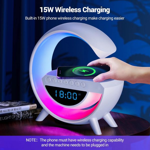 BT-3401 LED Wireless Charging Speaker & Atmosphere Lamp | RGB Night Light | Bluetooth Speaker