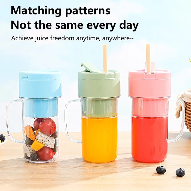 Crusher Juicer 2-in-1 Mini Portable Blender | USB Rechargeable | 6-Blade High-Speed Juicer