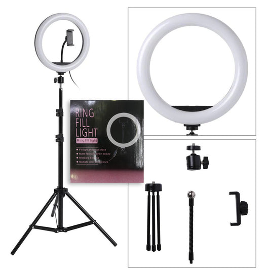 10-Inch Ring Light Kit + 7 Ft Ring Light Stand | LED Photography